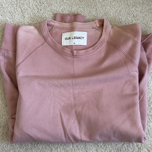 EUC Our Legacy Duo Pink New Sweat PulloverSS16 100% Cotton Size Euro 46 - Picture 7 of 7